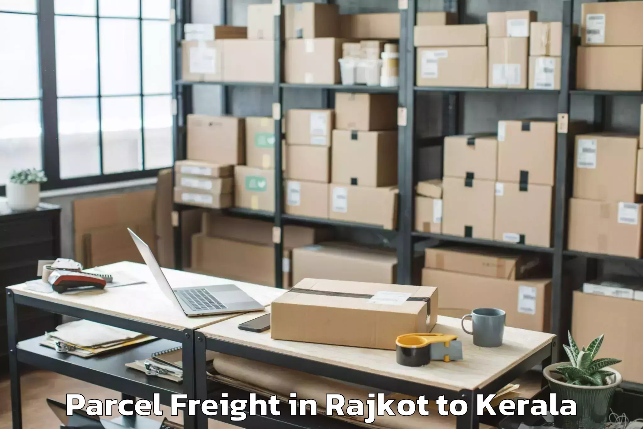 Top Rajkot to Rp Mall Kollam Parcel Freight Available